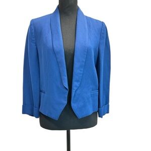 Zara blue open front blazer Sz S